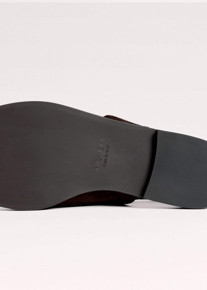 Brown Asymmetric Toe Loop Sandal