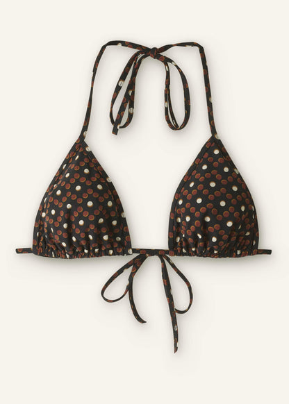 Cinnamon Brown Triangle Bikini Top