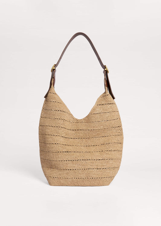 Tan Raffia Carry All Summer Bag