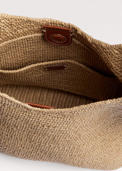 Tan Raffia Carry All Summer Bag