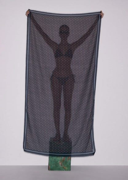 Black Geometric Sarong