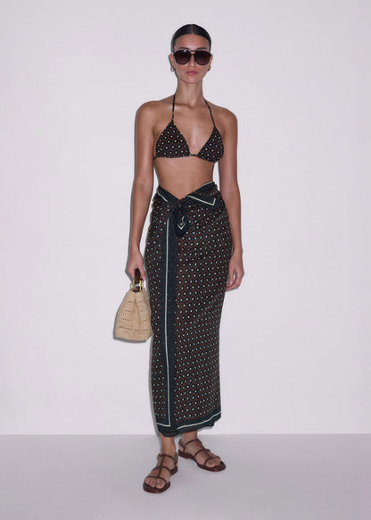 Black Geometric Sarong