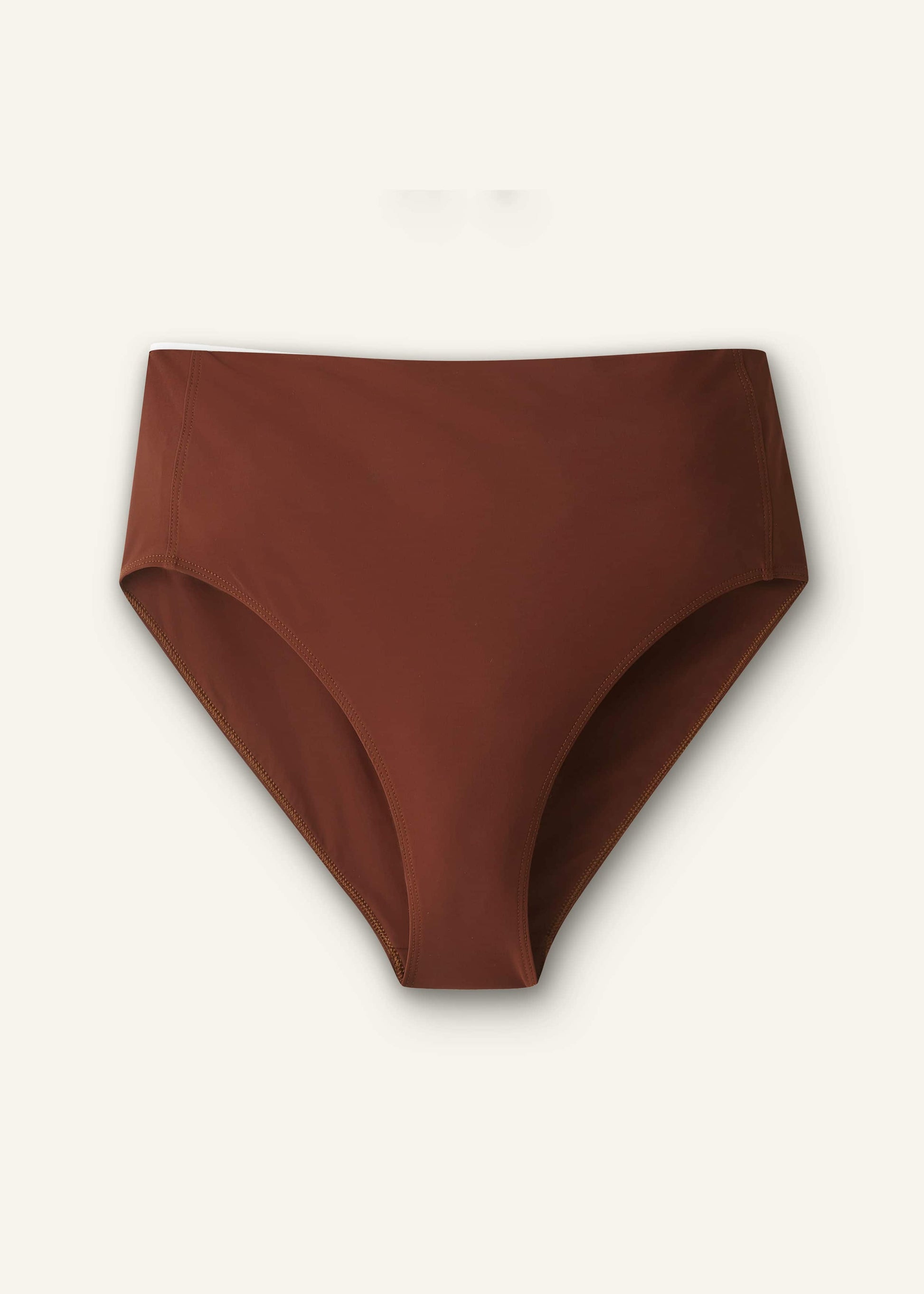 Cinnamon Brown High-Rise Bikini Bottom