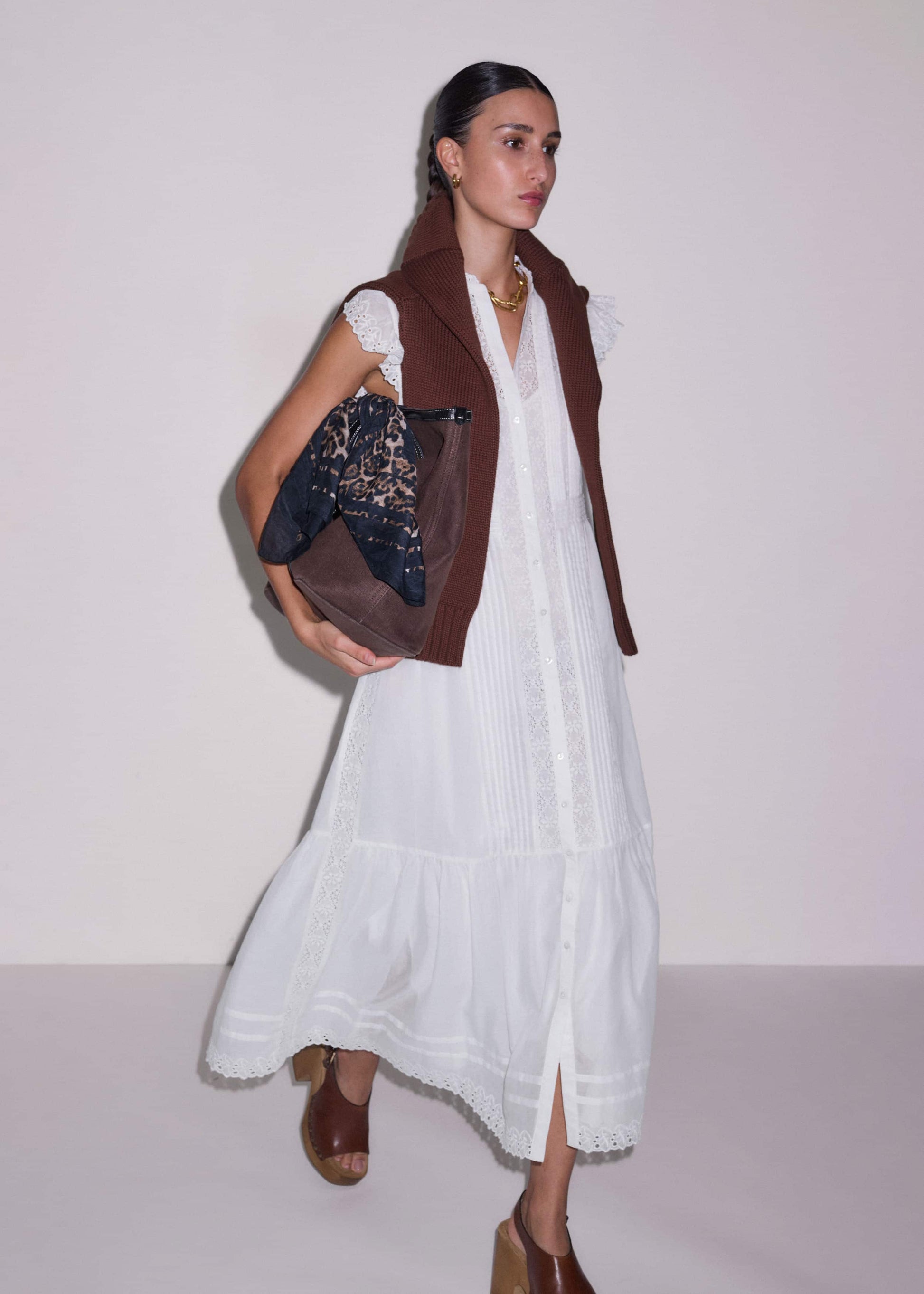 White 2-in-1 Maxi Dress