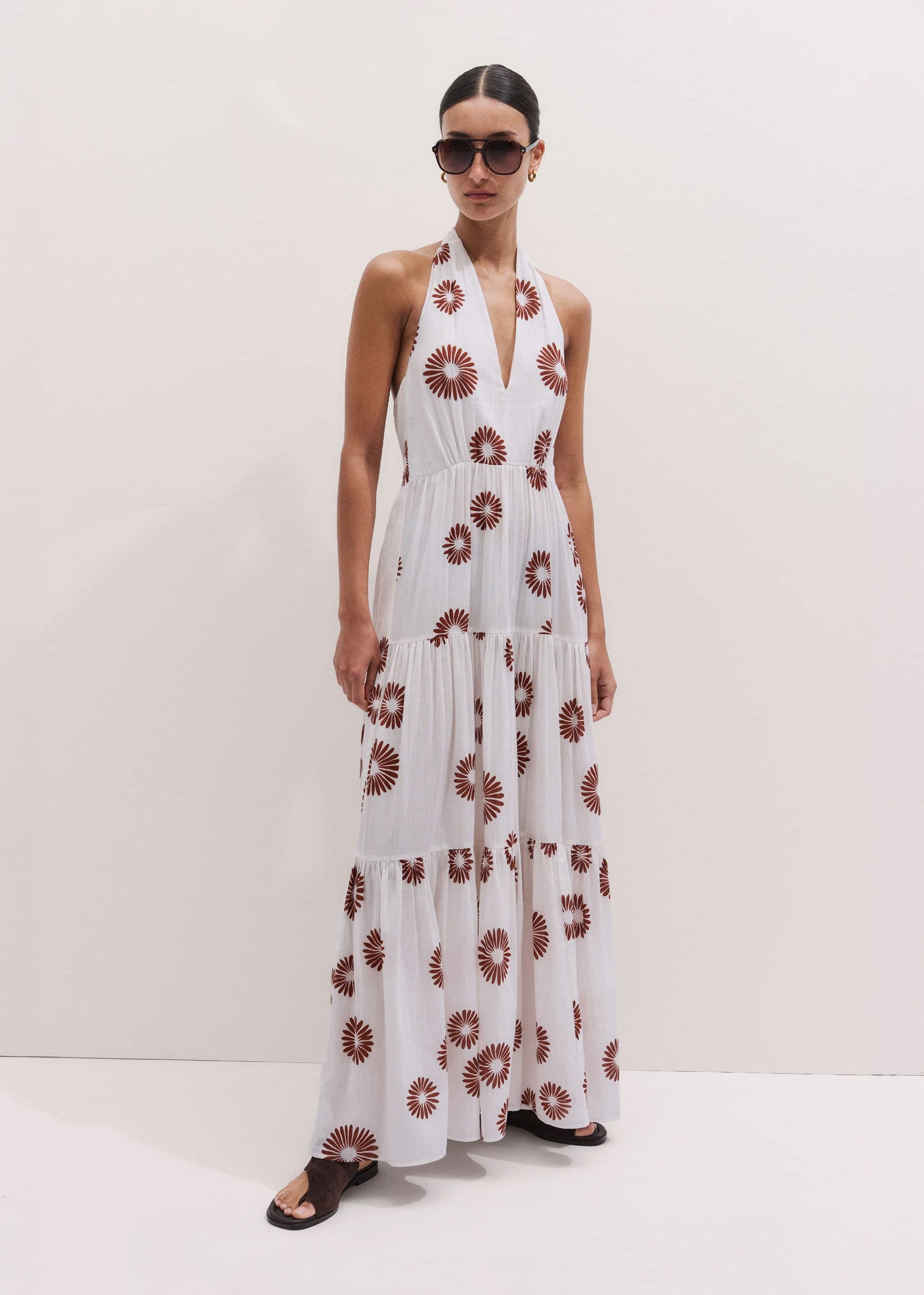White Full-Length Beach Dress
