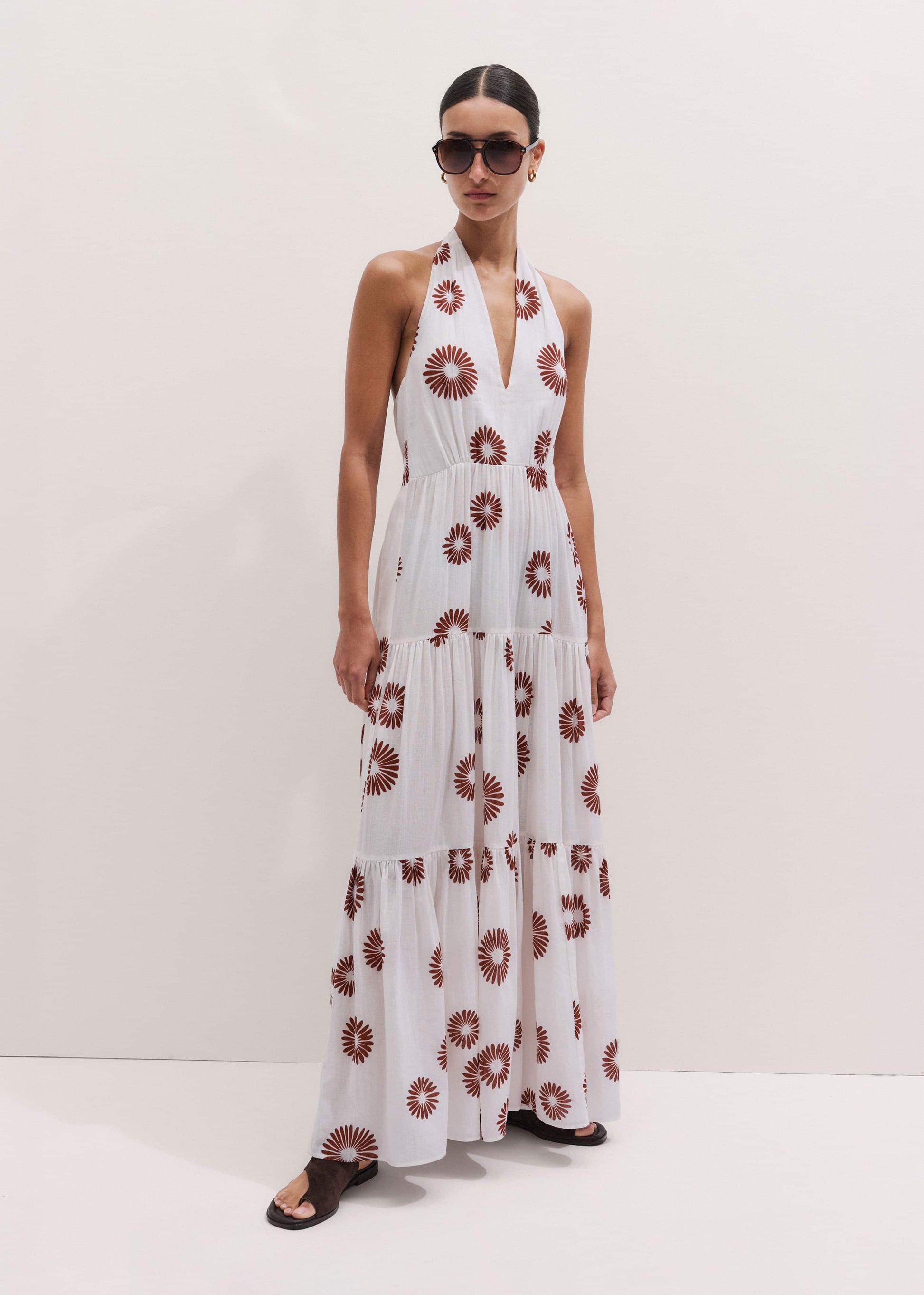 White Full-Length Beach Dress