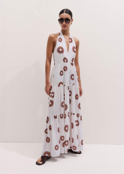 White Full-Length Beach Dress