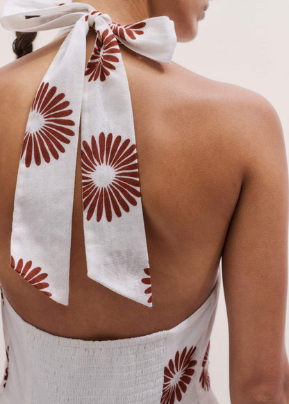 White Full-Length Beach Dress