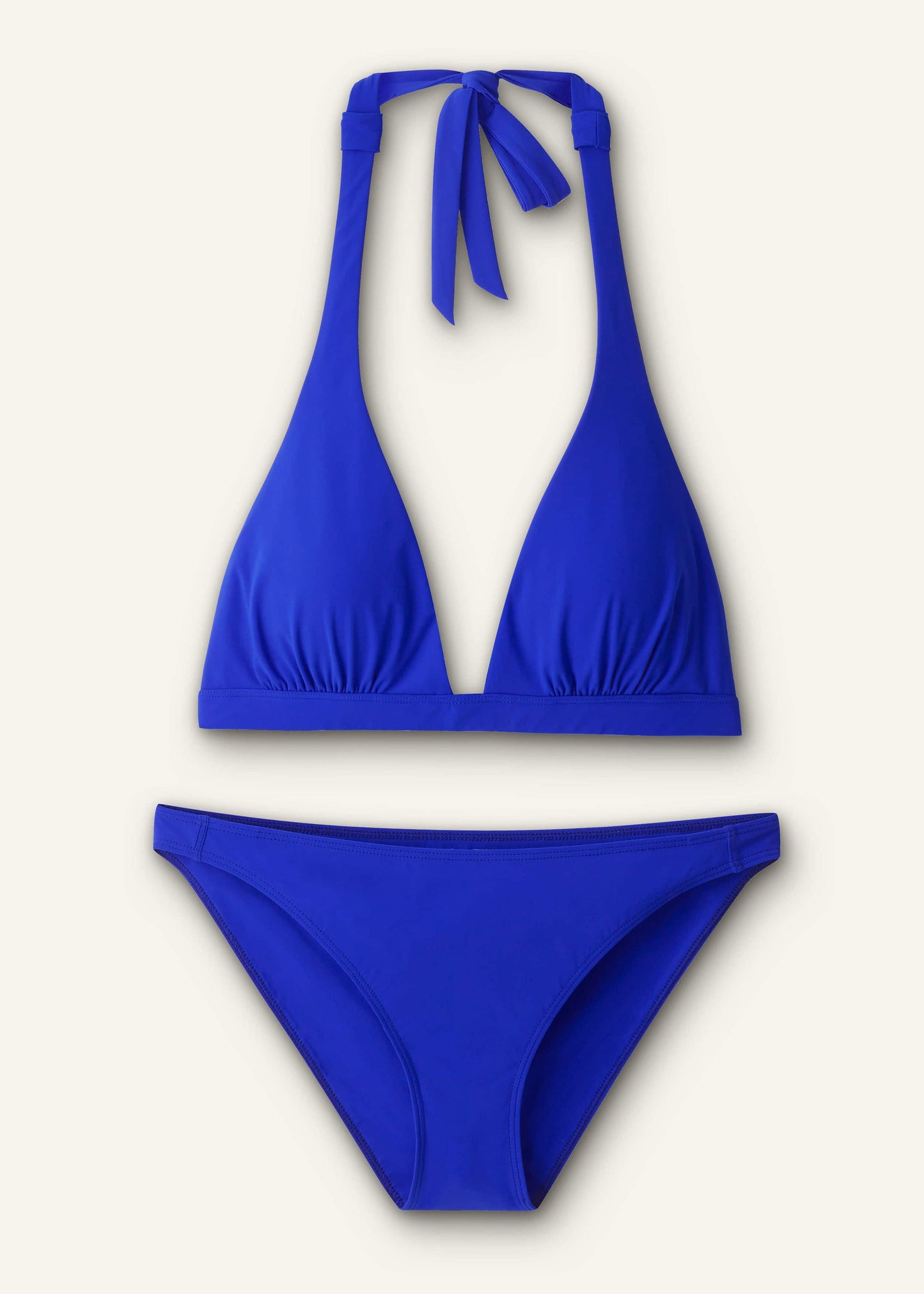 Blue Adjustable Triangle Bikini Top