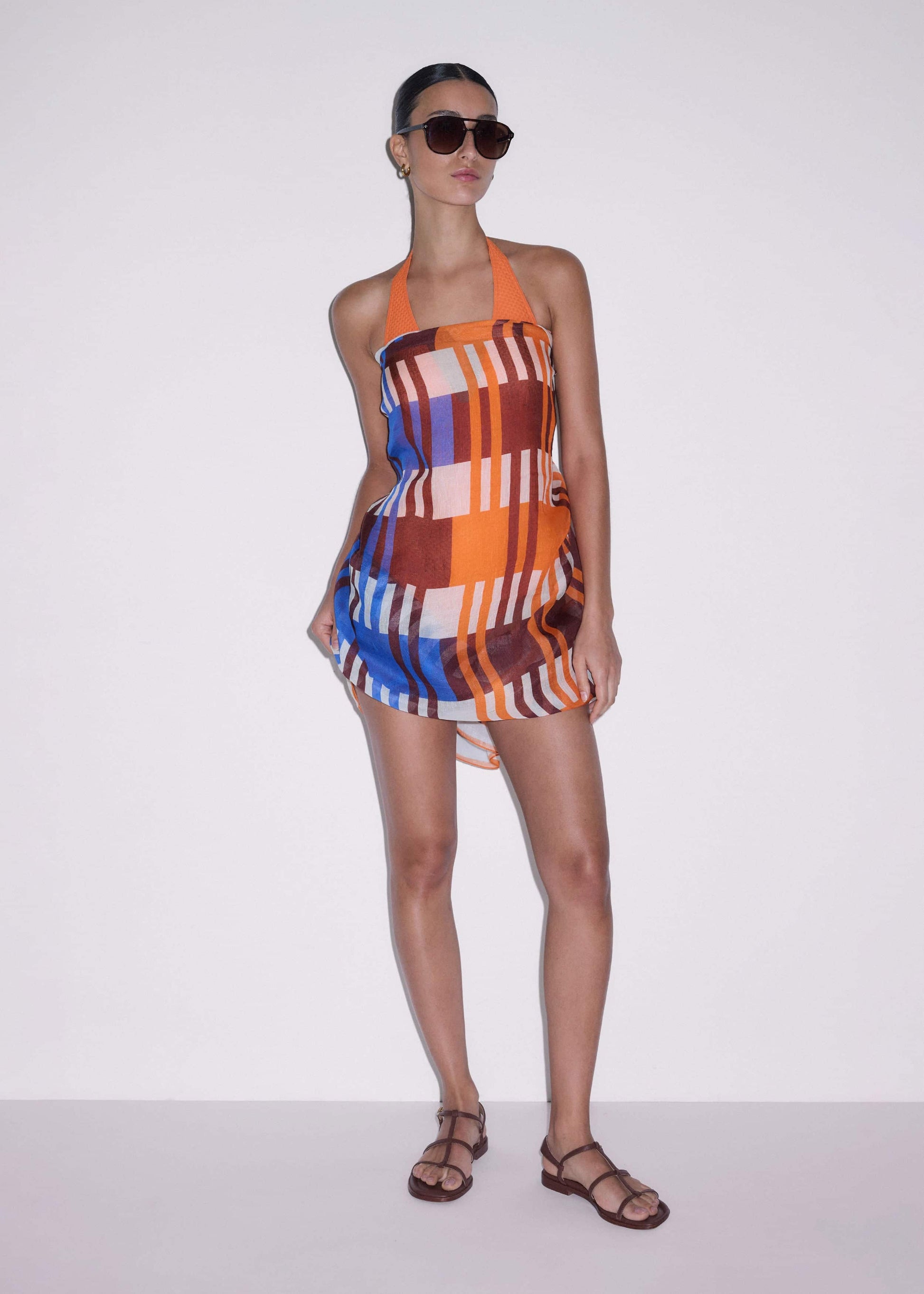 Orange Stripe Sarong