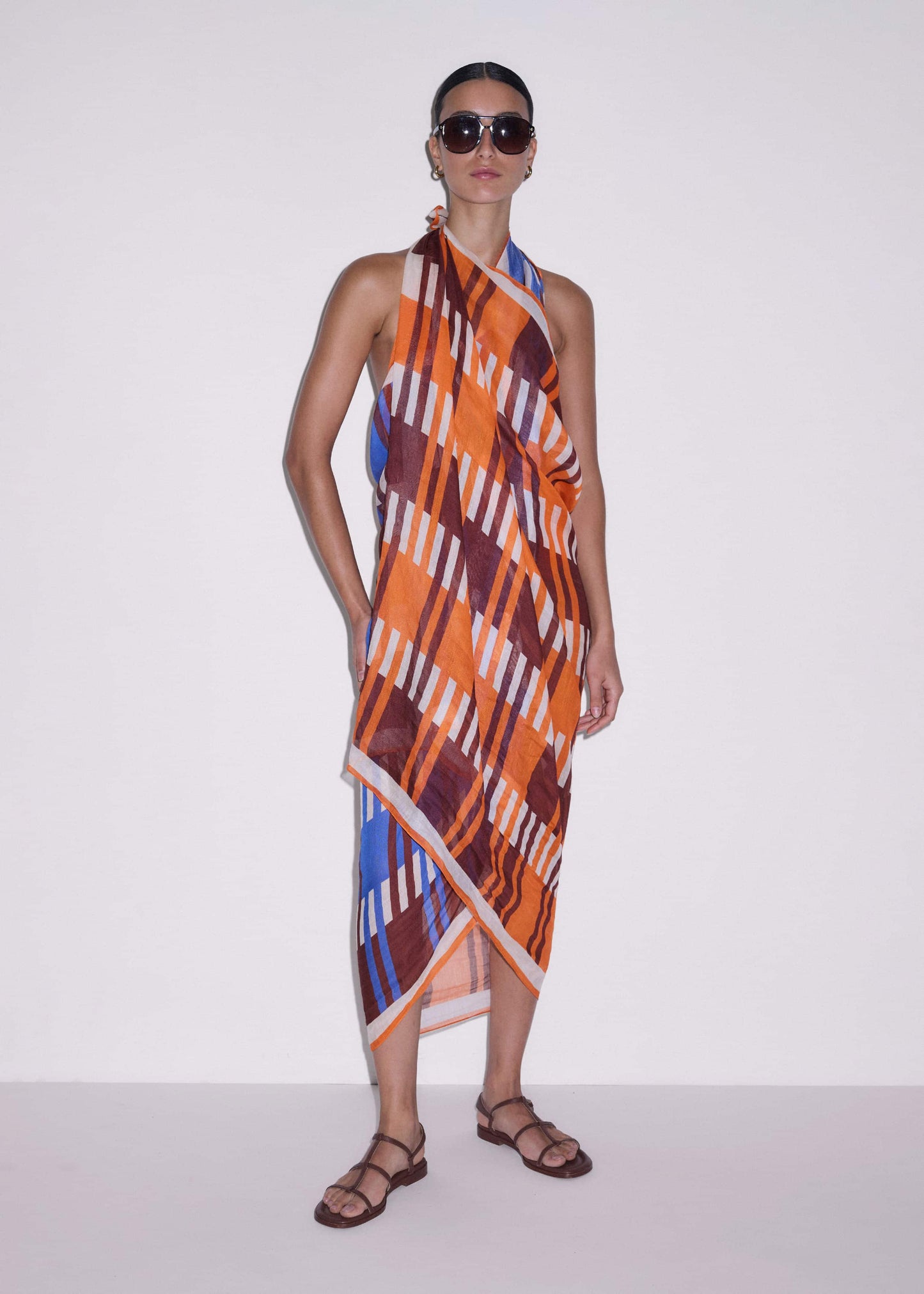 Orange Stripe Sarong