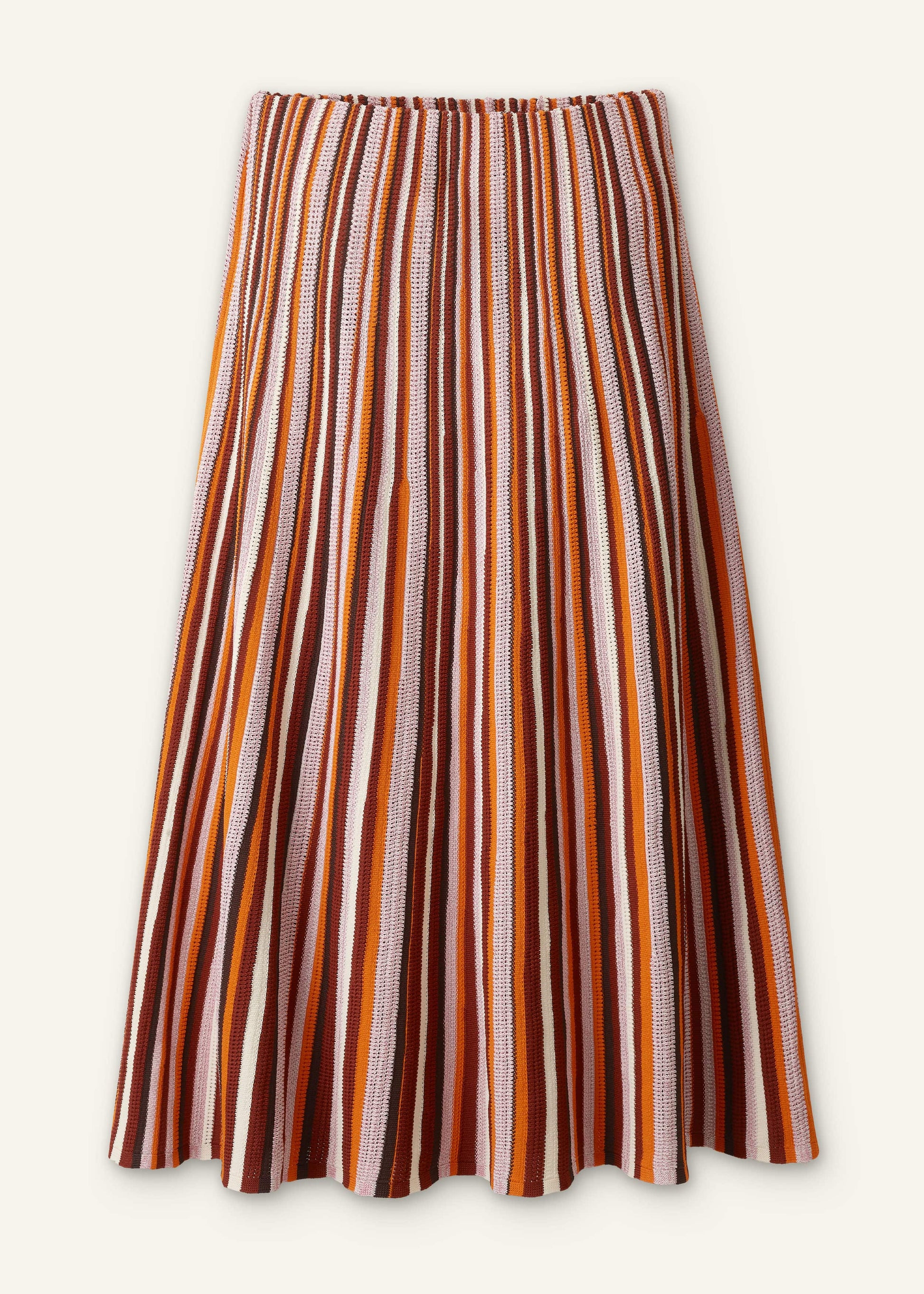 Cinnamon Stripe Knit Maxi Skirt
