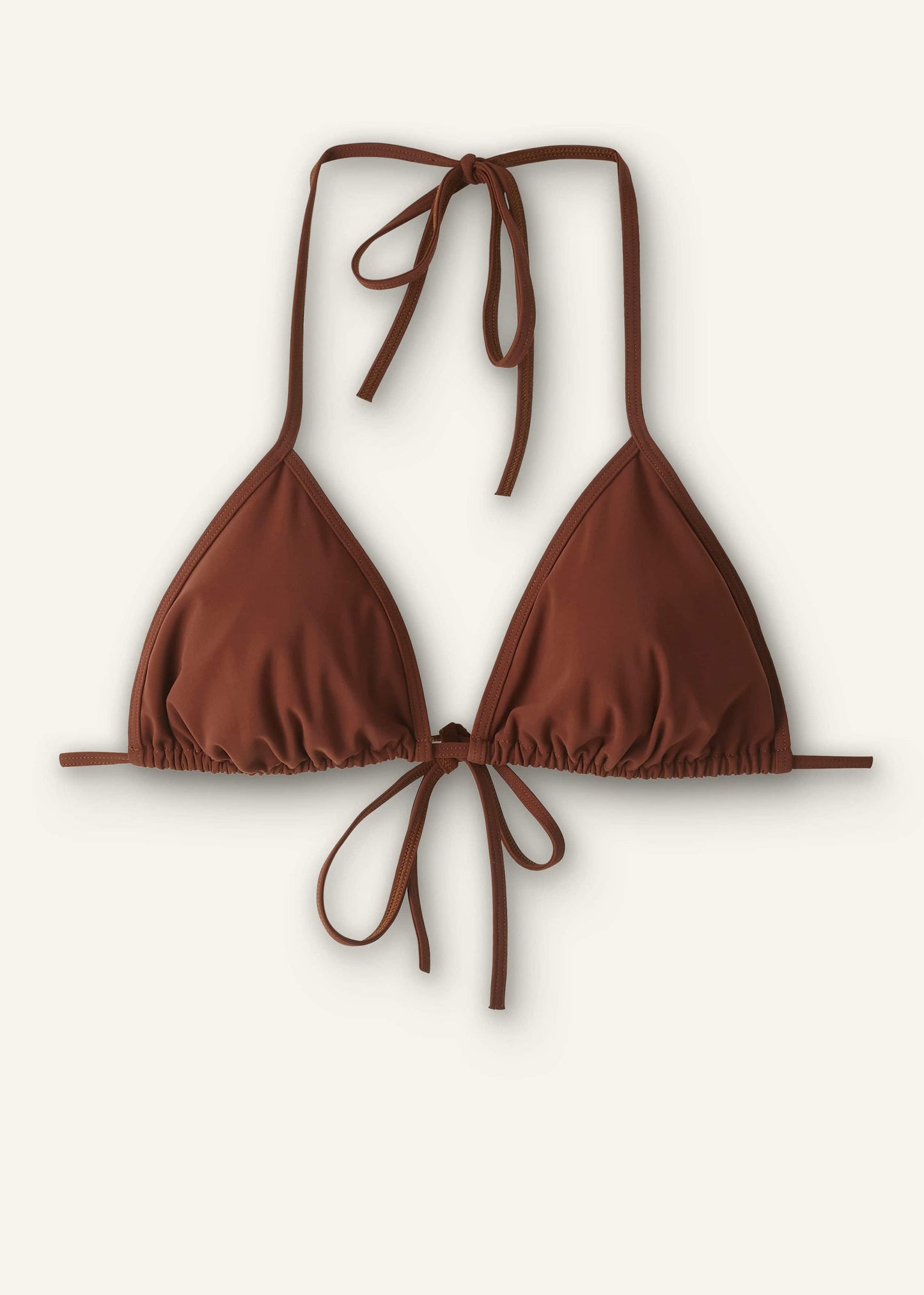 Cinnamon Brown Adjustable Triangle Bikini Top