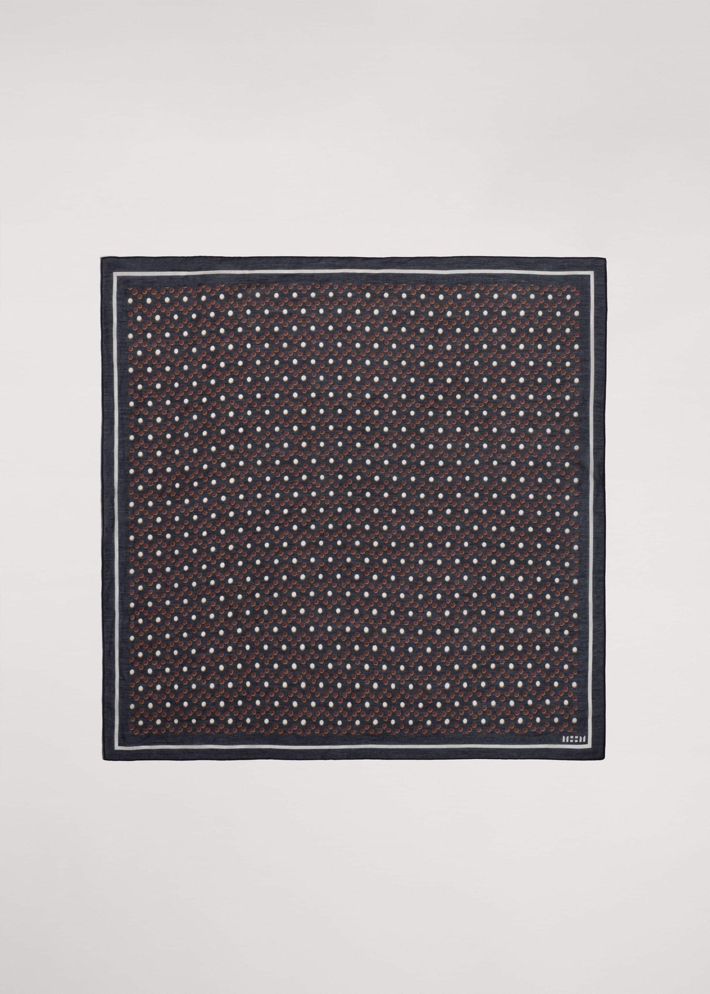 Black Dotted Border Scarf