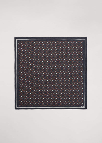 Black Dotted Border Scarf