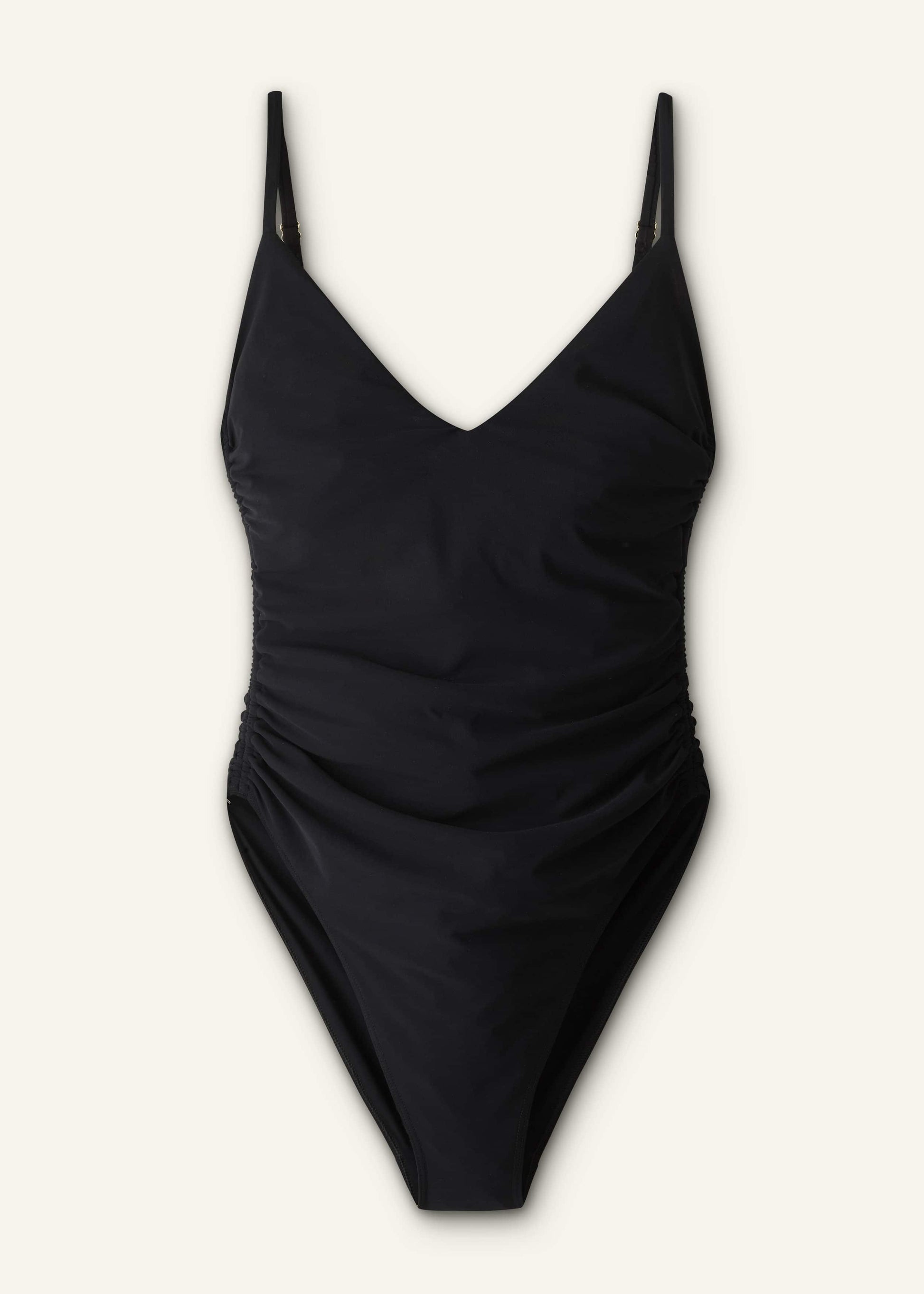 Black Ruched Swimsuit