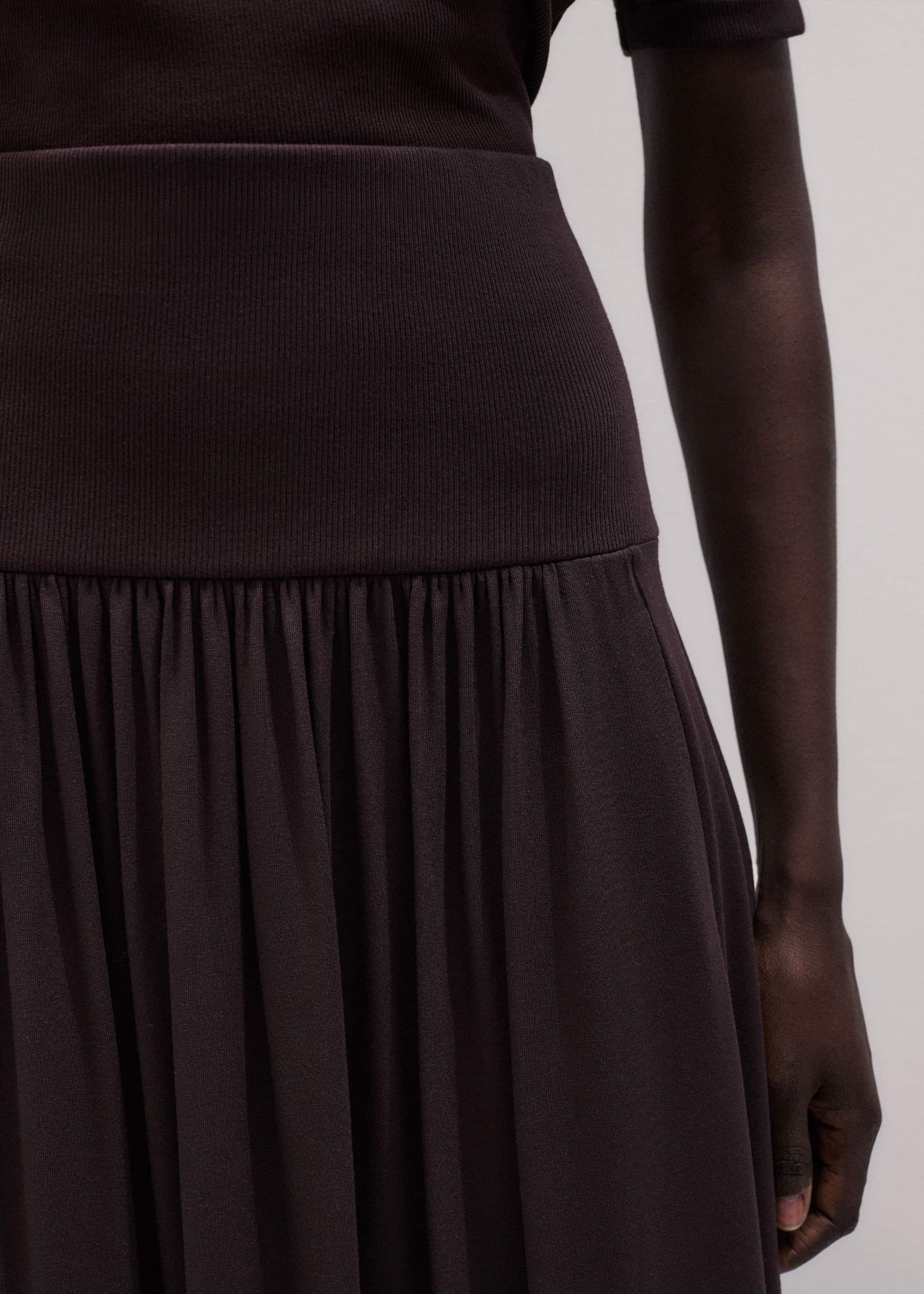 Brown Soft Sculpt Maxi Skirt