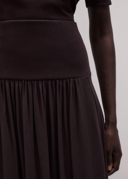 Brown Soft Sculpt Maxi Skirt