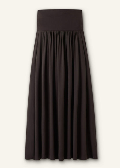 Brown Soft Sculpt Maxi Skirt