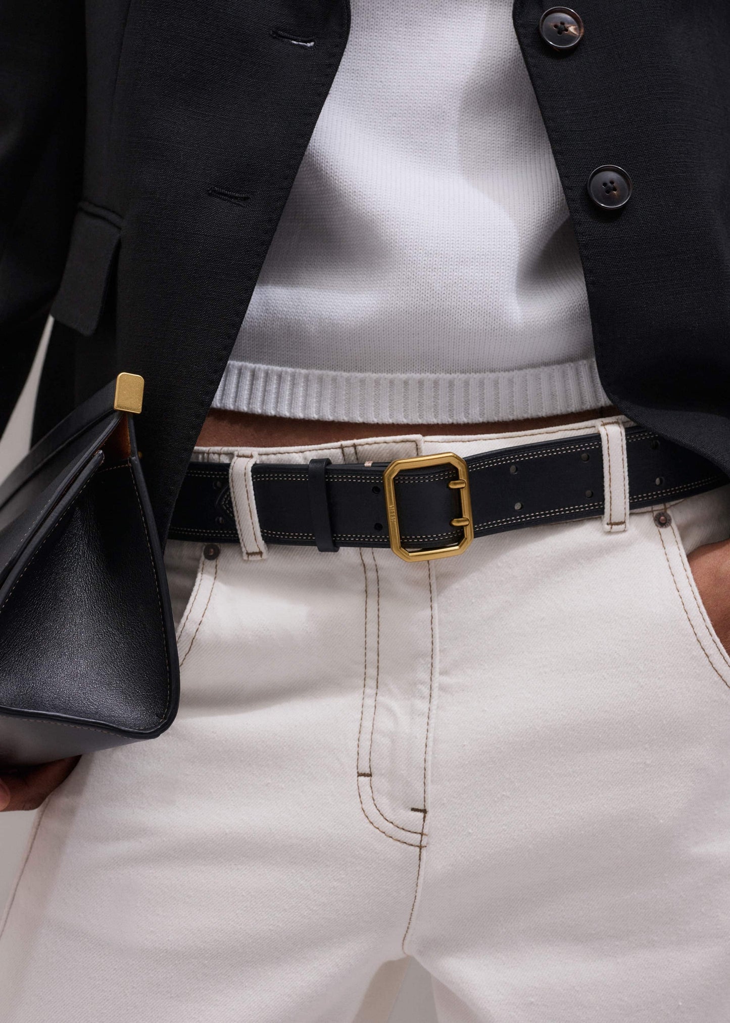 Black Double Prong Belt