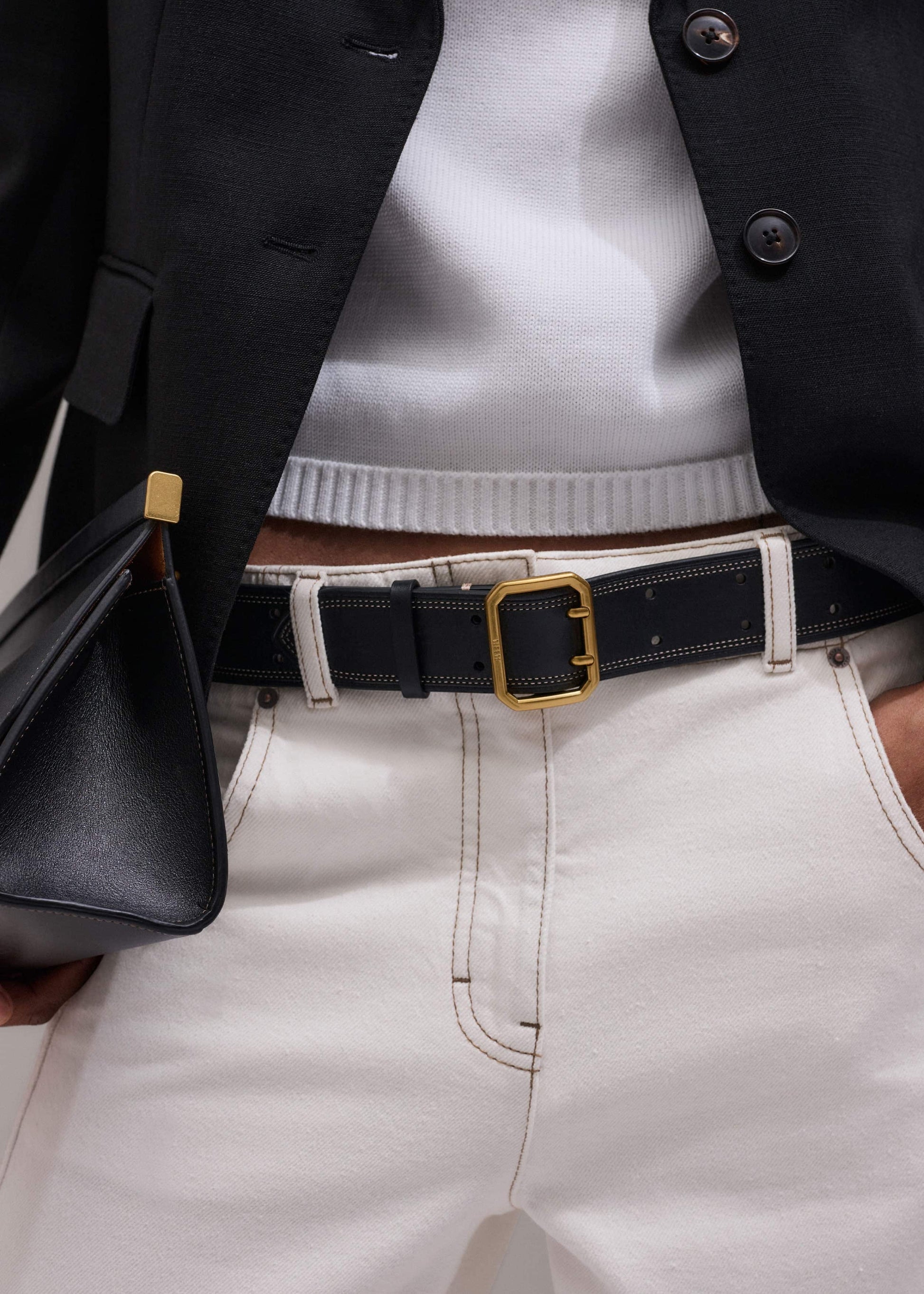 Black Double Prong Belt