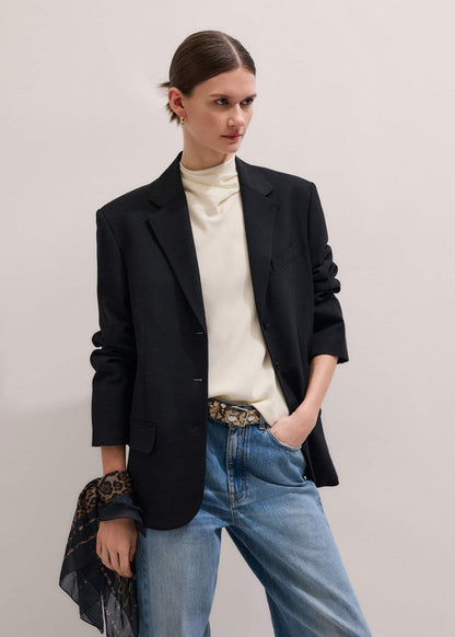 Cream Silk Elevated Cowl Neck Top