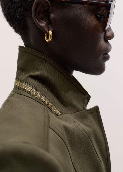 Khaki Wear With Everything Fitted Utility Jacket