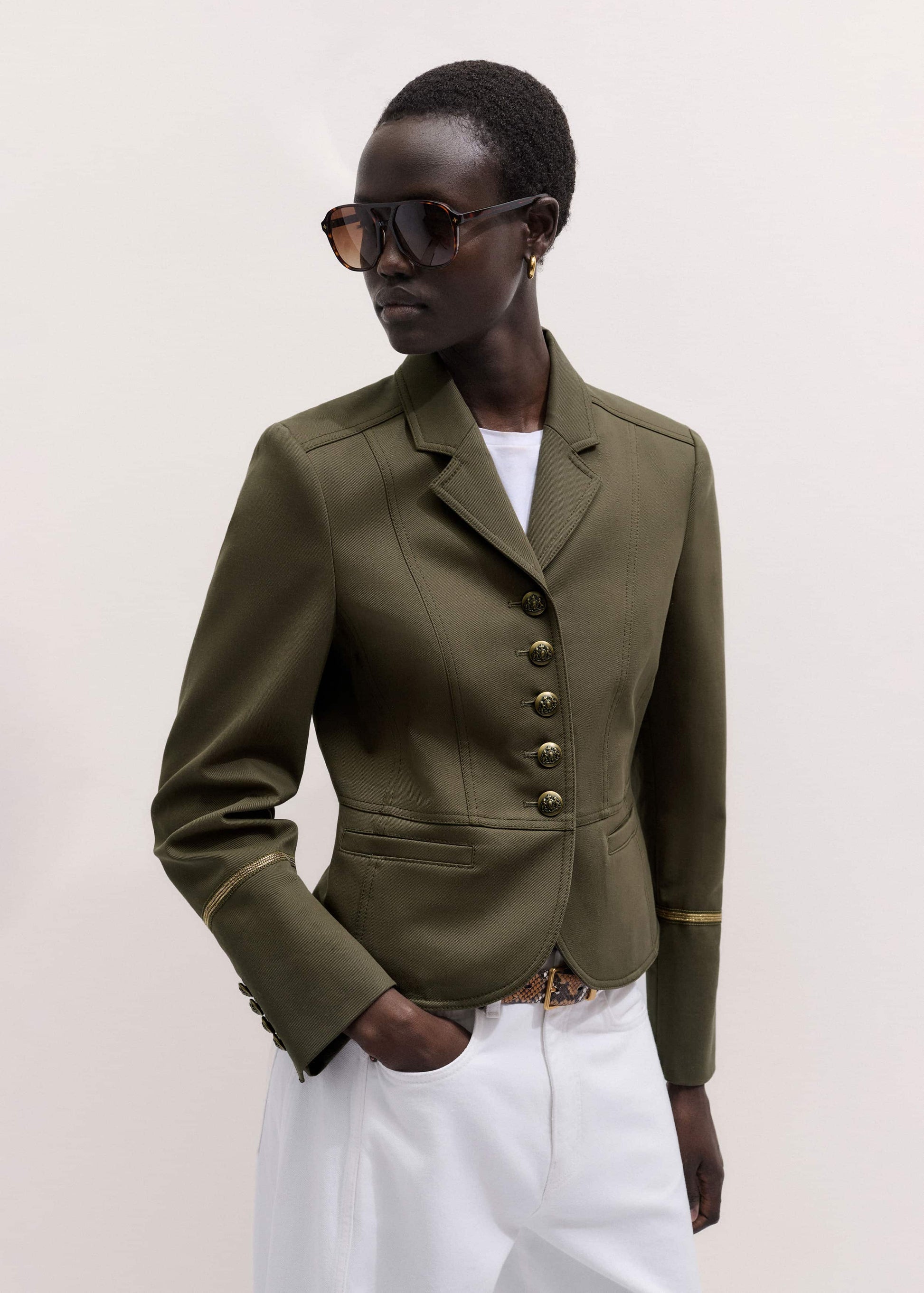 Khaki Wear With Everything Fitted Utility Jacket