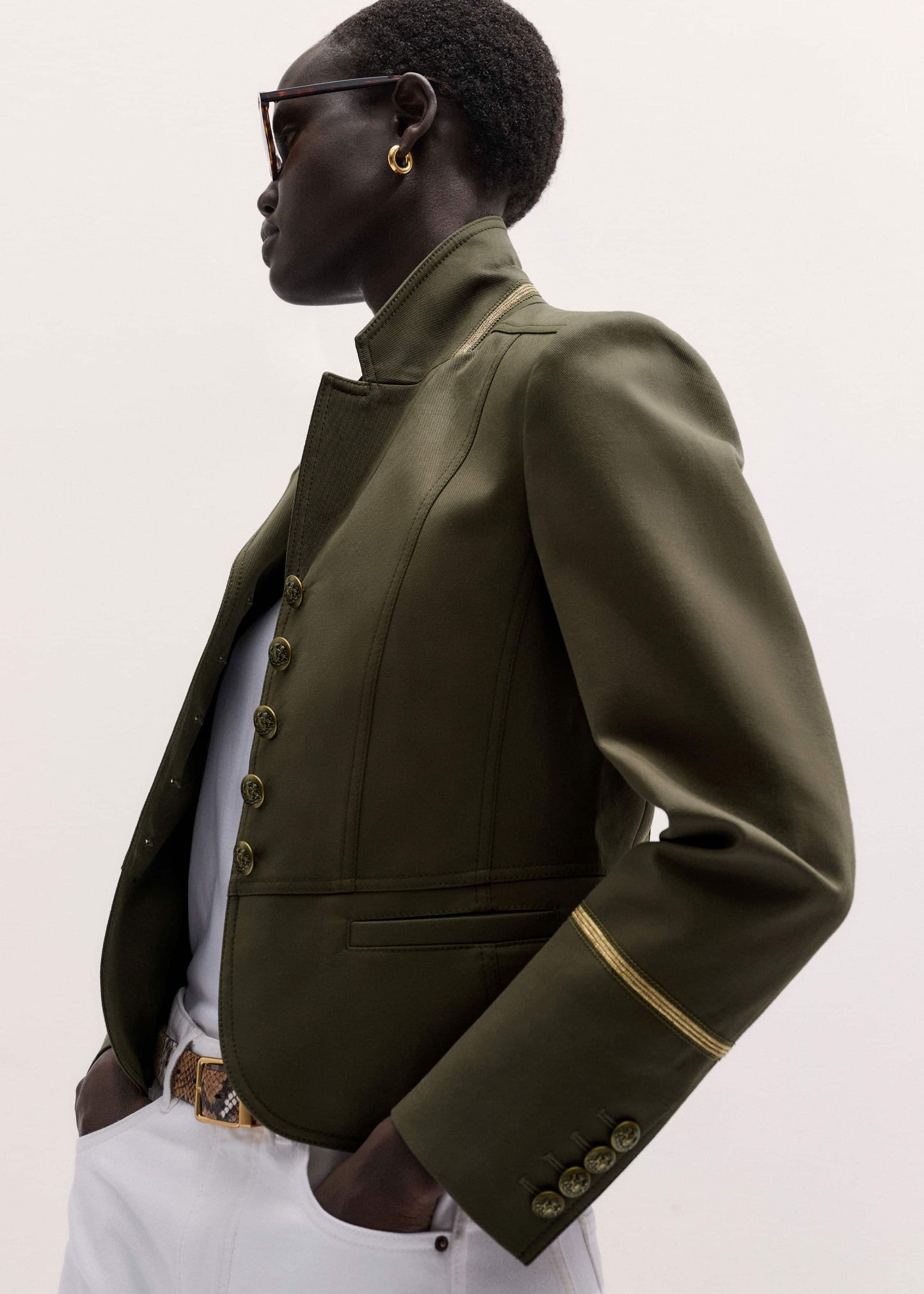 Khaki Wear With Everything Fitted Utility Jacket