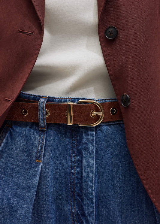 Black Reversible Eyelet Belt