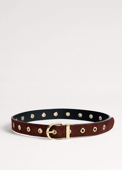 Black Reversible Eyelet Belt