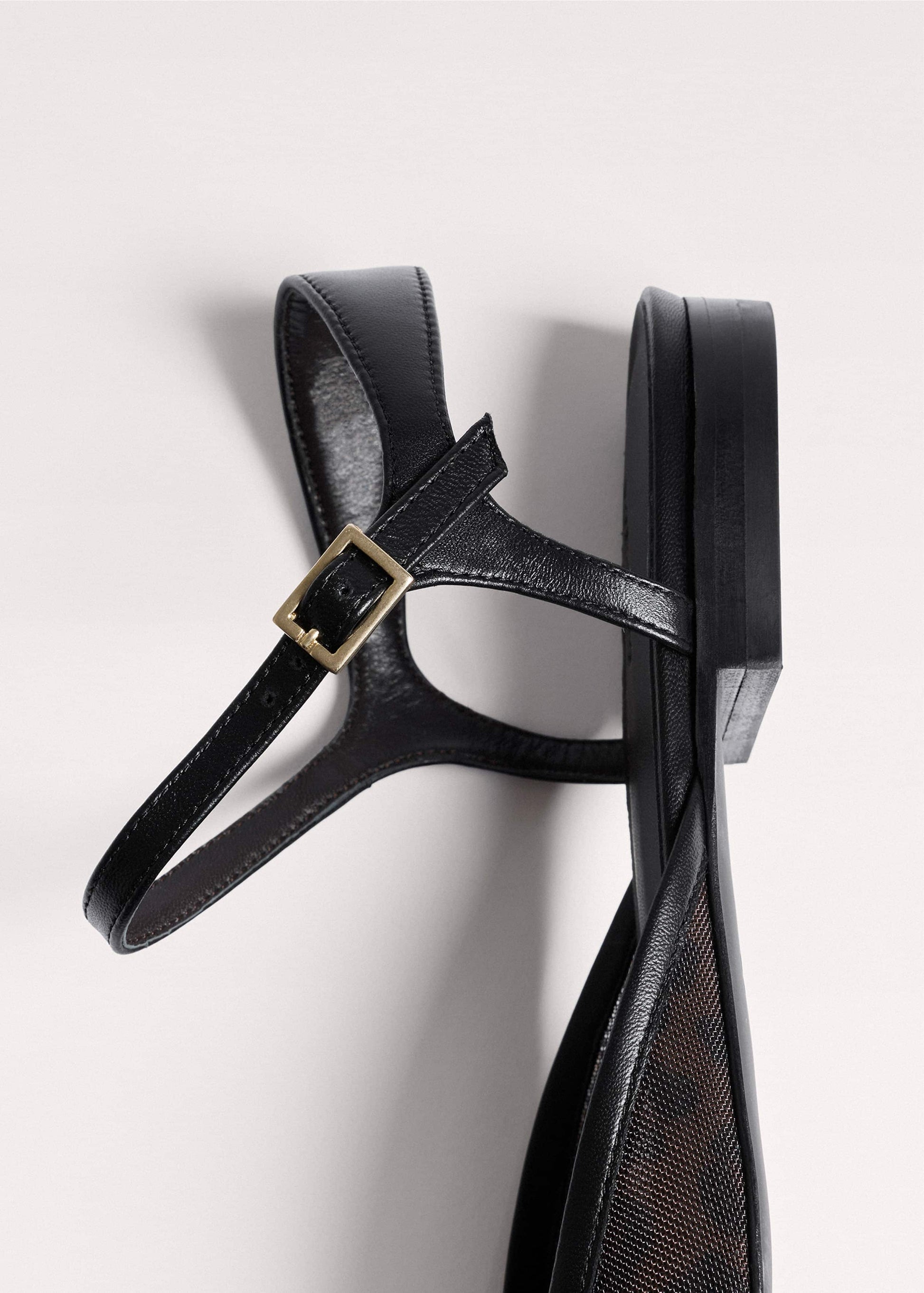 Brown Leopard Print Mesh Point-Toe Flat