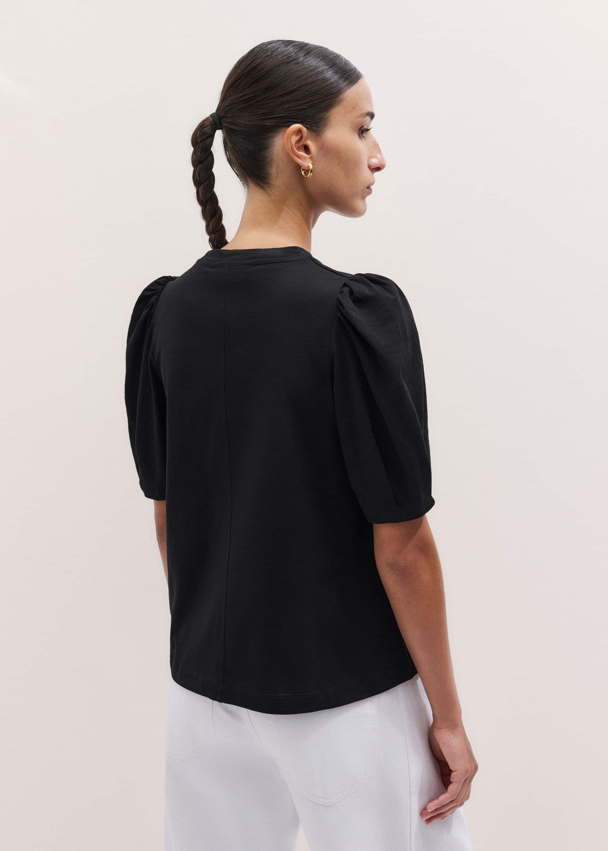 Black Feminine Swing Top
