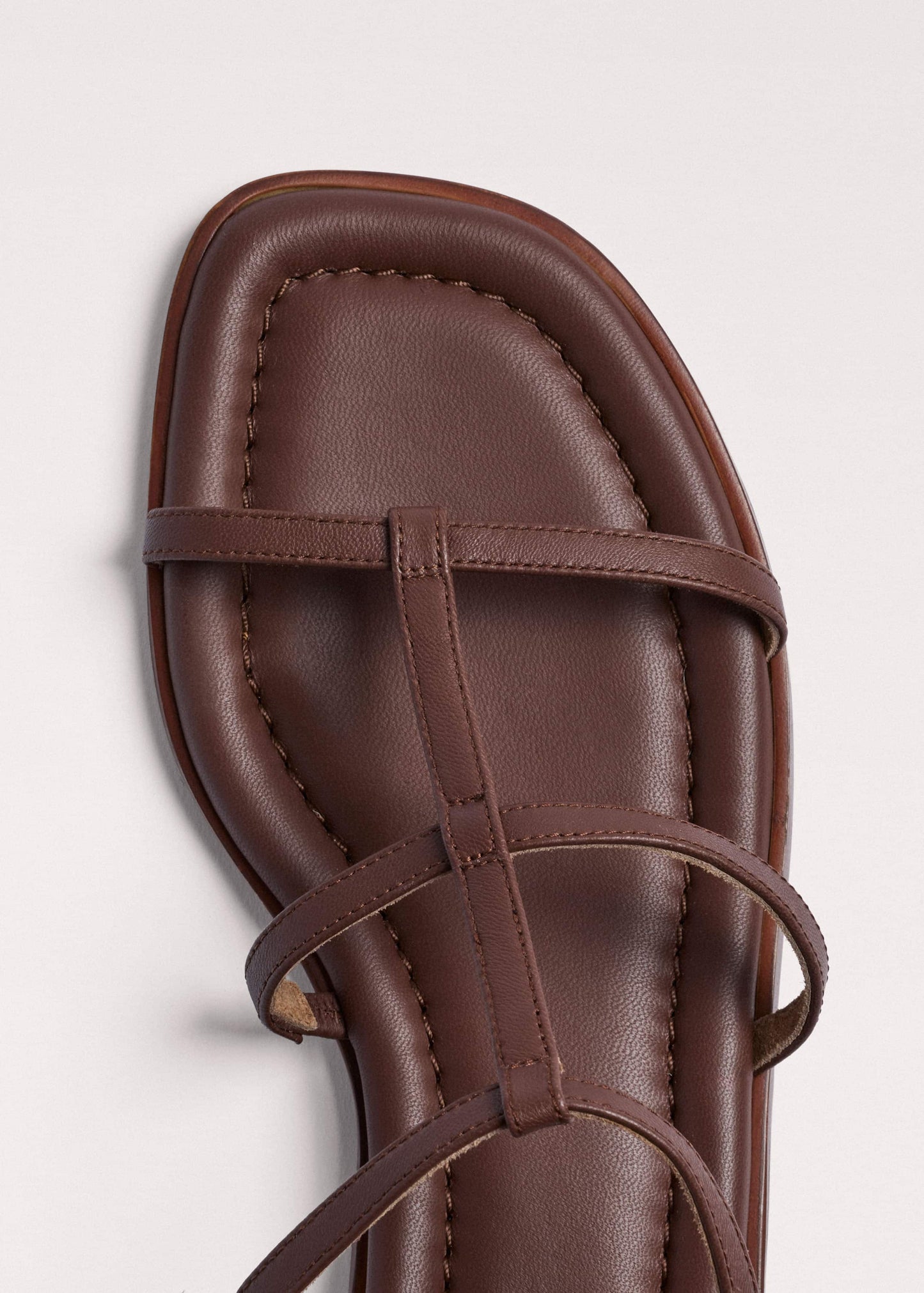 Dark Brown Caged Flat Sandal