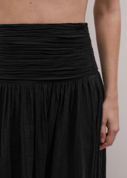 Black Relaxed Maxi Skirt