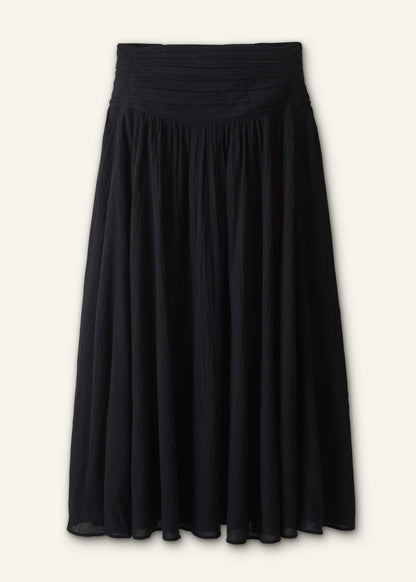Black Relaxed Maxi Skirt
