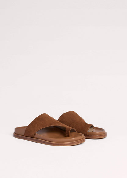 Tan Brown Asymmetric Sandal