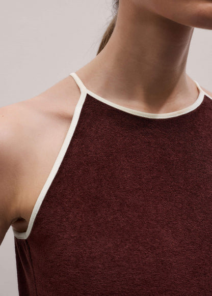 Cinnamon Brown Halterneck Top