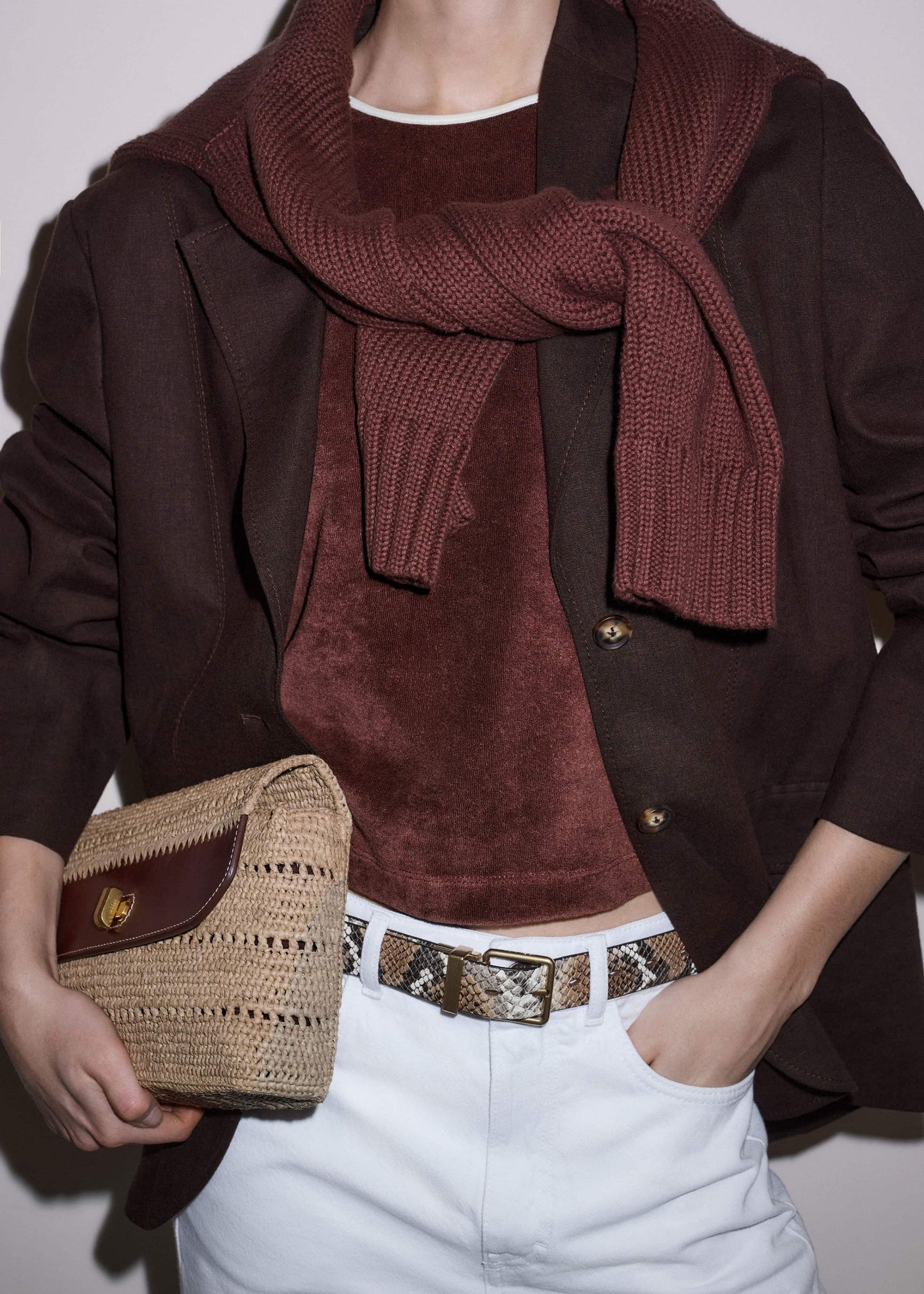 Cinnamon Brown Halterneck Top