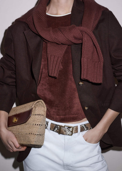 Cinnamon Brown Halterneck Top