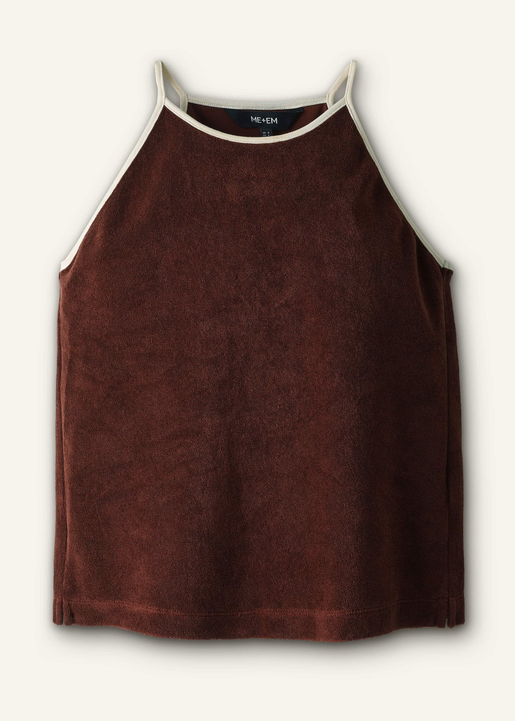 Cinnamon Brown Halterneck Top
