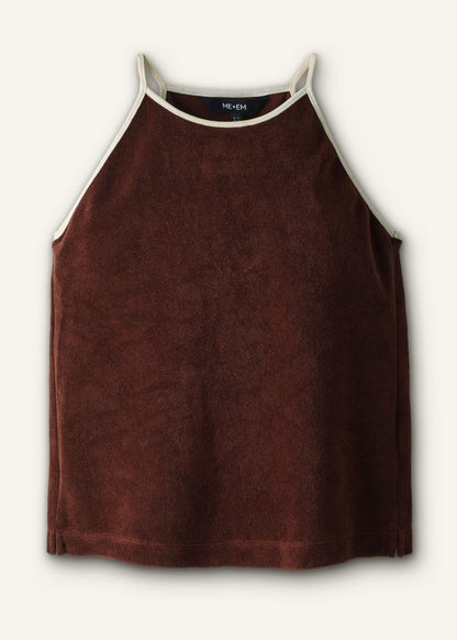 Cinnamon Brown Halterneck Top