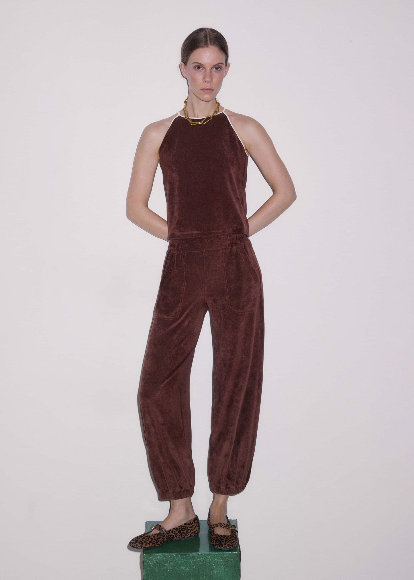 Cinnamon Brown Relaxed Jogger Set