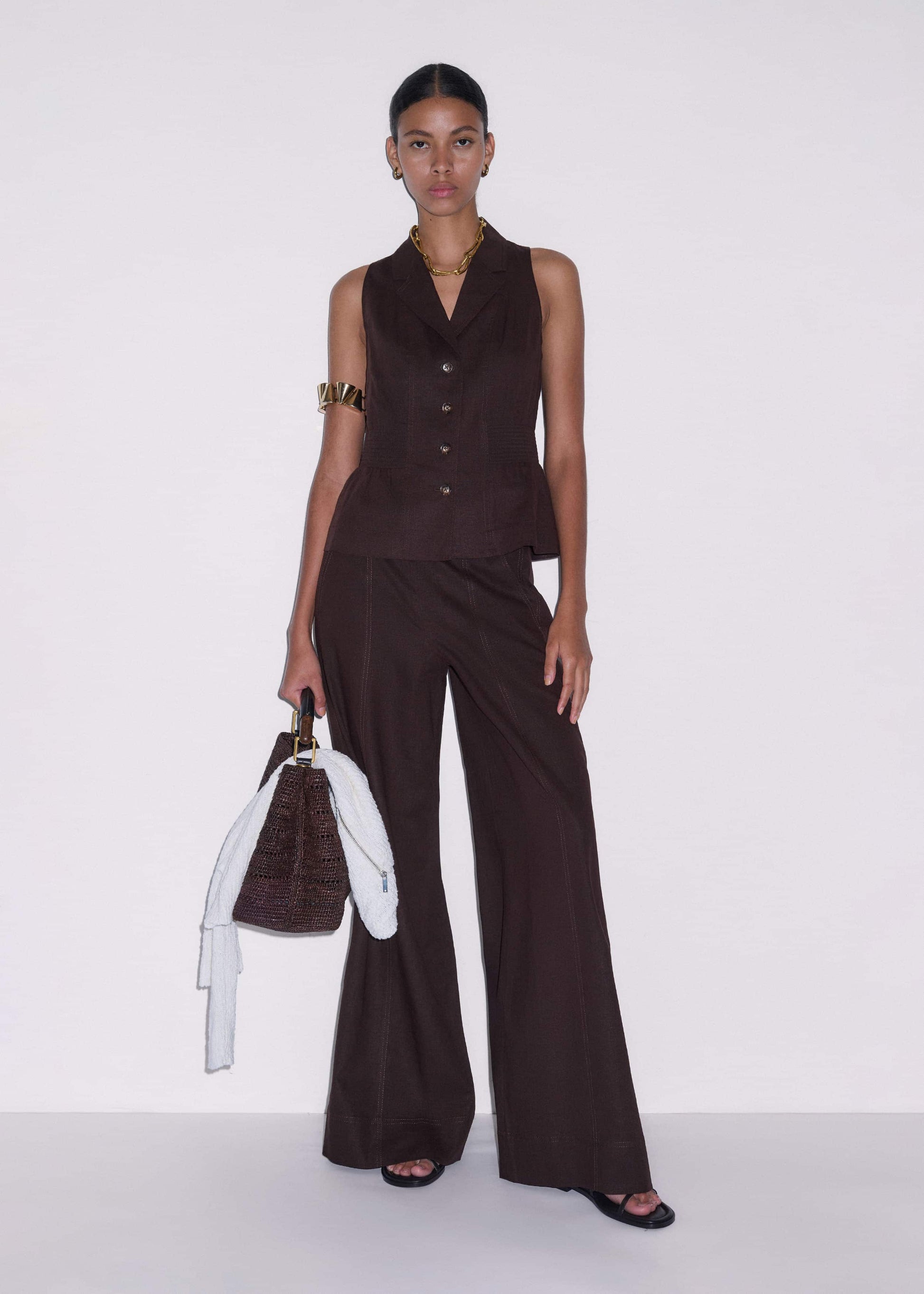 Brown Halterneck Vest