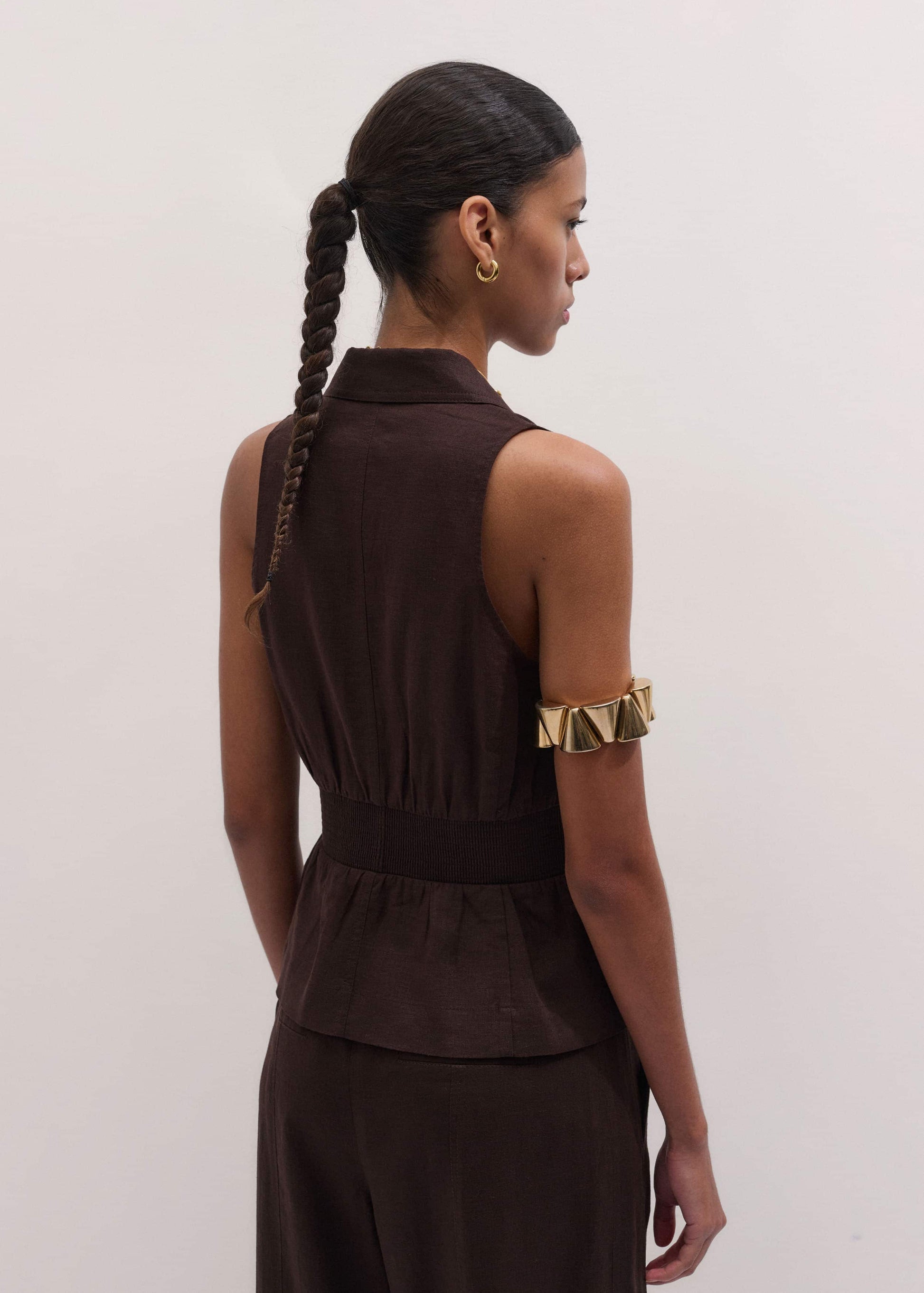 Brown Halterneck Vest