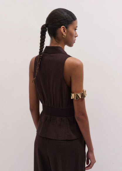 Brown Halterneck Vest