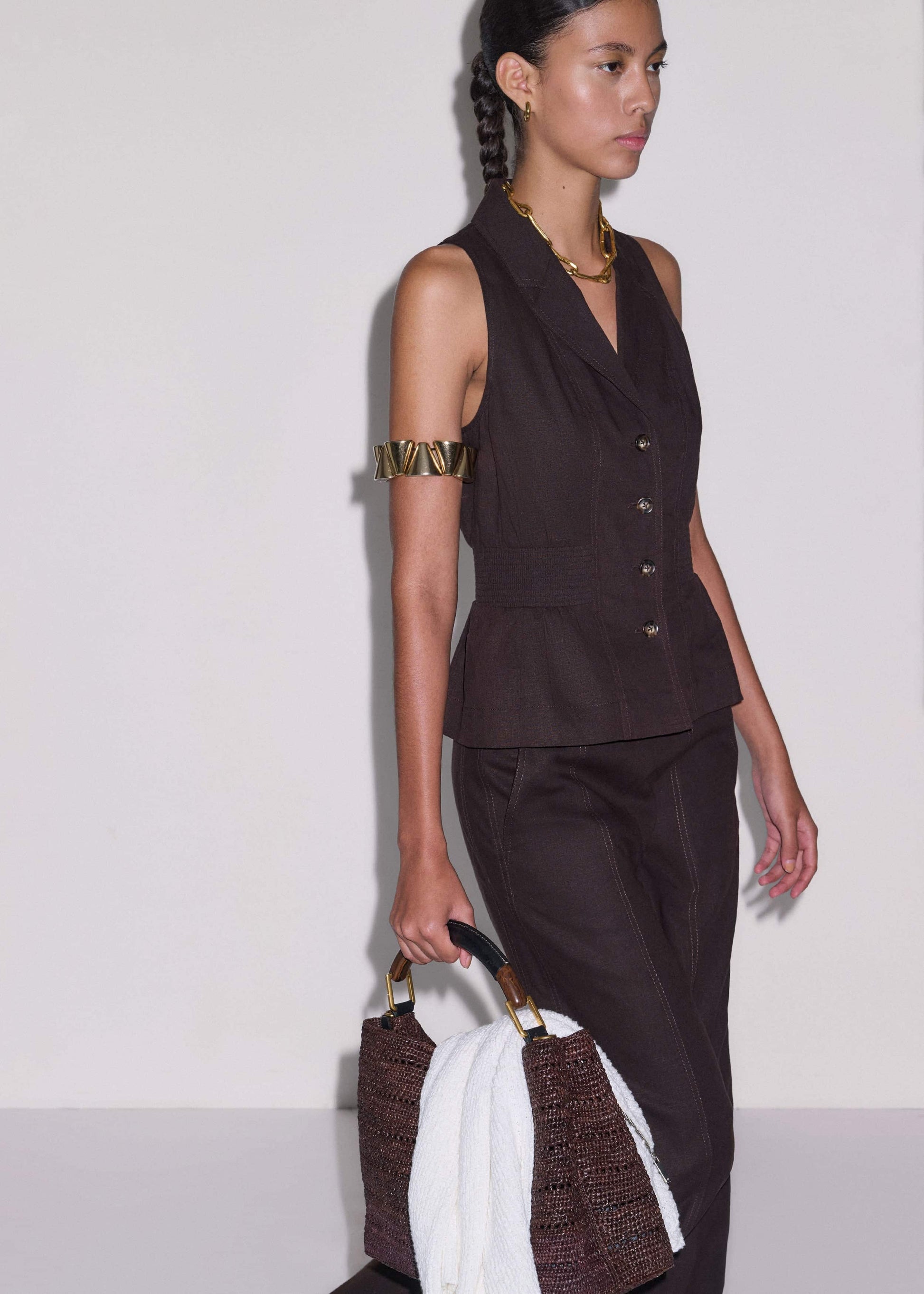 Brown Halterneck Vest