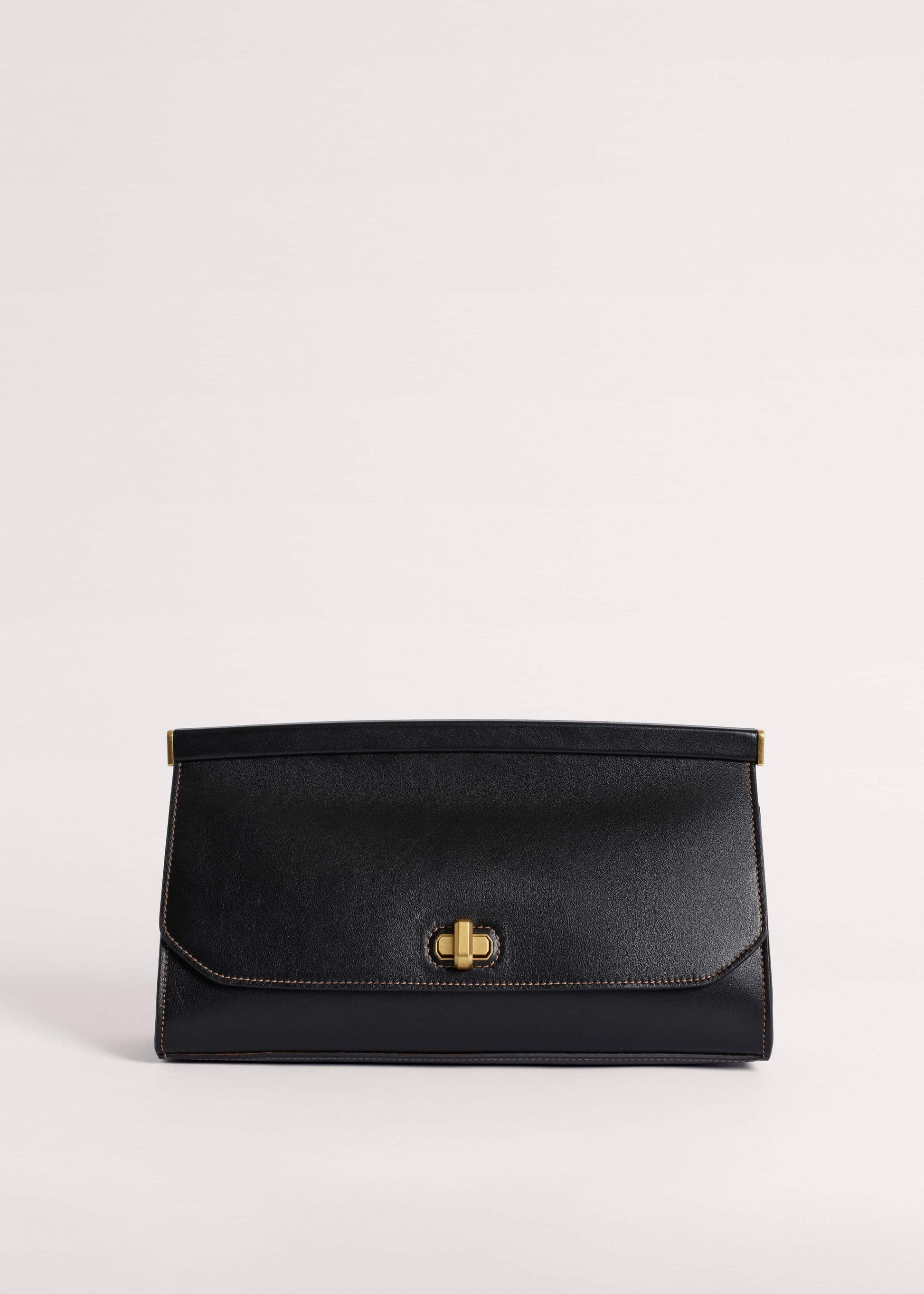 Black Tailored Clutch Bag