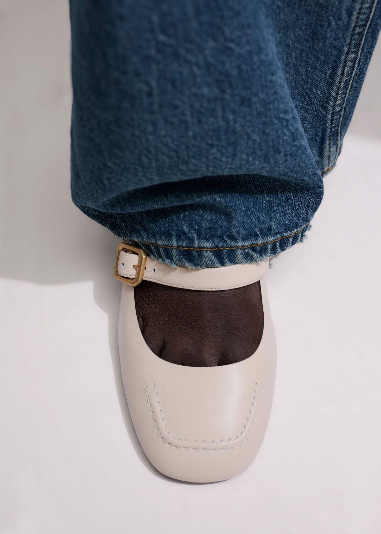 Cream Classic Mary Jane Heel