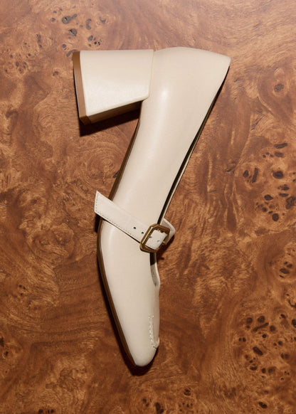 Cream Classic Mary Jane Heel